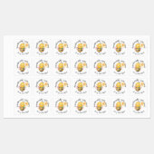 Étiquettes Cute Bumble Bee Handmade with Love Personalized (Feuille)