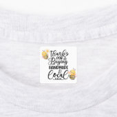 Étiquettes Cute bumble bee thanks for buying handmade & local (Apposé)