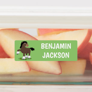 Étiquettes Cute Clydesdale tirant d'eau de cheval personnalis