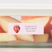 Étiquettes Cute Coquette Bow Strawberry Retour à l'école Enfa (Apposé)