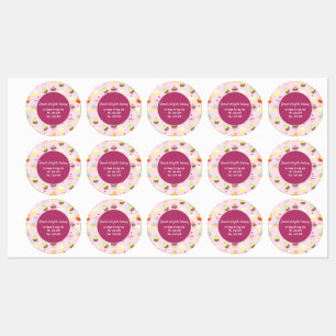 Étiquettes Cute cupcake boulangerie thème affaires autocollan