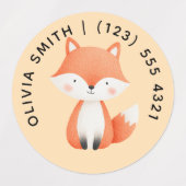 Étiquettes Cute Customizable Animals Kid's Labels  (Design 1)