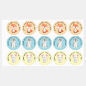 Étiquettes Cute Customizable Animals Kid's Labels  (Feuille)