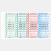 Étiquettes Cute Dinosaur Custom Kids Name  (Feuille)