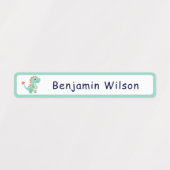 Étiquettes Cute Dinosaur Custom Kids Name  (Design 2)