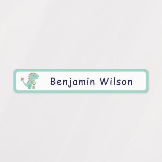 Étiquettes Cute Dinosaur Custom Kids Name  (Design 2)