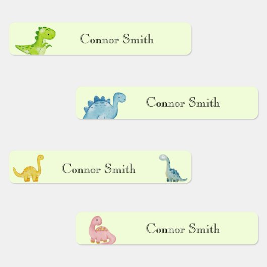 Étiquettes Cute Dinosaures Garde de jour de l'école Nom Vêtem (Groupe)