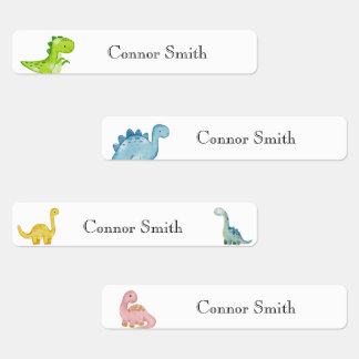 Étiquettes Cute Dinosaures Garde de jour de l'école Nom Vêtem