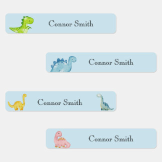 Étiquettes Cute Dinosaures Garde de jour de l'école Nom Vêtem