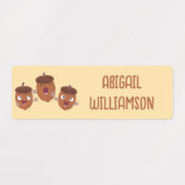 Étiquettes Cute happy cors chantant dessin animé personnalisé (Design 2)