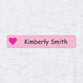 Étiquettes Cute Heart Custom  Skinny  Name Labels - Iron On - (Design 1)