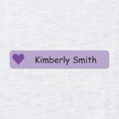 Étiquettes Cute Heart Custom  Skinny  Name Labels - Iron On - (Design 2)