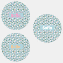 Cute kawaii kitty motif azure bleu nom