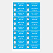Étiquettes Cute machine à laver linge dessin animé personnali (Feuille)