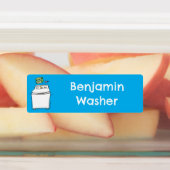 Étiquettes Cute machine à laver linge dessin animé personnali (Apposé)