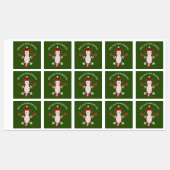 Étiquettes Cute Noël Axolotl Custom (Feuille)