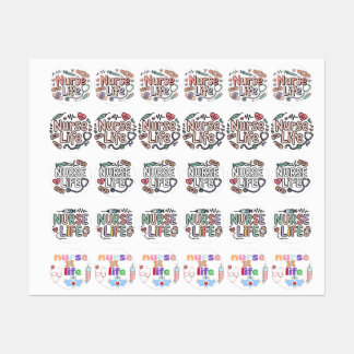 Étiquettes Cute Nurse Life Labels – Pastel Kawaii Medical 