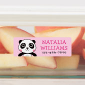 Étiquettes Cute panda nom personnalisé numéro de téléphone pr (Apposé)