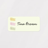 Étiquettes Cute Pastel Flower Cloud Nom de l'école Vêtements (Design 1)