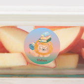 Étiquettes Cute Pastel Lion Bébé Avec Nom Du Livre (Apposé)