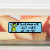 Étiquettes Cute Personalized Dinosaur Golf Club (Apposé)