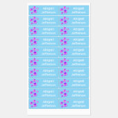 Étiquettes Cute rose violet méduse kawaii personnalisé (Feuille)