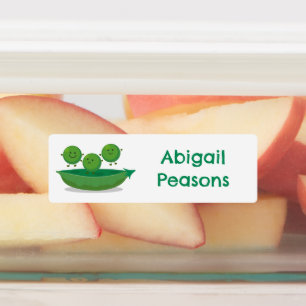 Étiquettes Cute sauter pois en pod dessin animé personnalisé