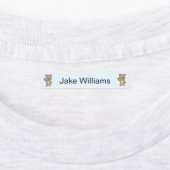 Étiquettes Cute Teddy Bear Kids' Name Clothing School Labels (Apposé)