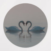 Étiquettes Cygnes sur le lac (Design 1)