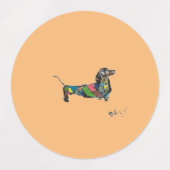Étiquettes Dachshund (Design 2)