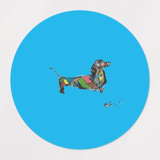 Étiquettes Dachshund (Design 1)