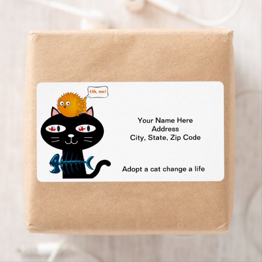 Étiquettes d'adoption de chats (En situation)