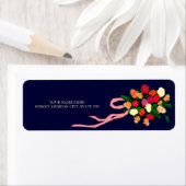 Étiquettes d'adressage de bouquet floral (En situation)