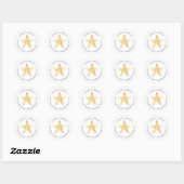Étiquettes d'adressage Étoile Orange (Feuille)