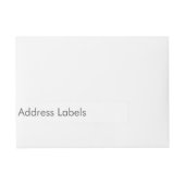 Étiquettes d'adresse (Devant)