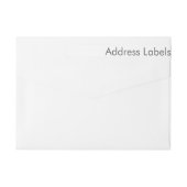 Étiquettes d'adresse (Dos)