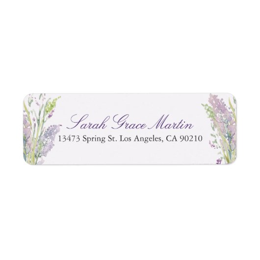 Étiquettes d'adresse à la lavande (Devant)