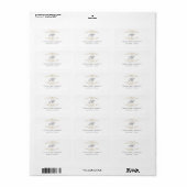 Étiquettes d'adresse à monogramme avec fioritures (Feuille entière)