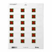 Étiquettes d'adresse Amaryllis (Feuille entière)