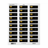 Étiquettes d'adresse autocollantes en forme de cœu (Feuille entière)