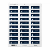 Étiquettes d'adresse Bleu Rustique Bocal de Luciol (Feuille entière)