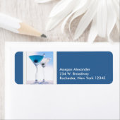 Étiquettes d'adresse Blue Martini (En situation)