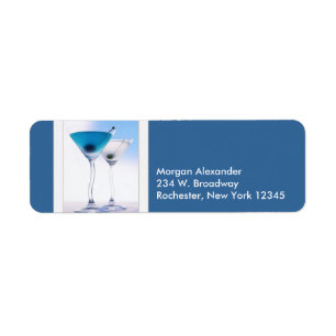 Étiquettes d'adresse Blue Martini
