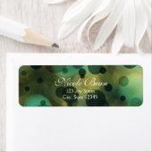 Étiquettes d'adresse Bokeh Glam Vert & Or (En situation)