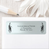 Étiquettes d'adresse calligraphiées - Argent (En situation)