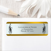 Étiquettes d'adresse calligraphiées - Or (En situation)