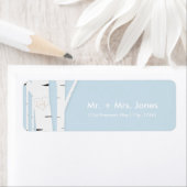 Étiquettes d'adresse Cœur d'Arbre de bouleau rusti (En situation)