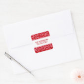 Étiquettes d'adresse Cœurs Rouge Rose (Enveloppe)