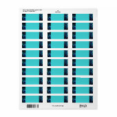 Étiquettes d'adresse Colvert Bleu sarcelle (Feuille entière)