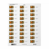 Étiquettes d'adresse Dahlia (Feuille entière)